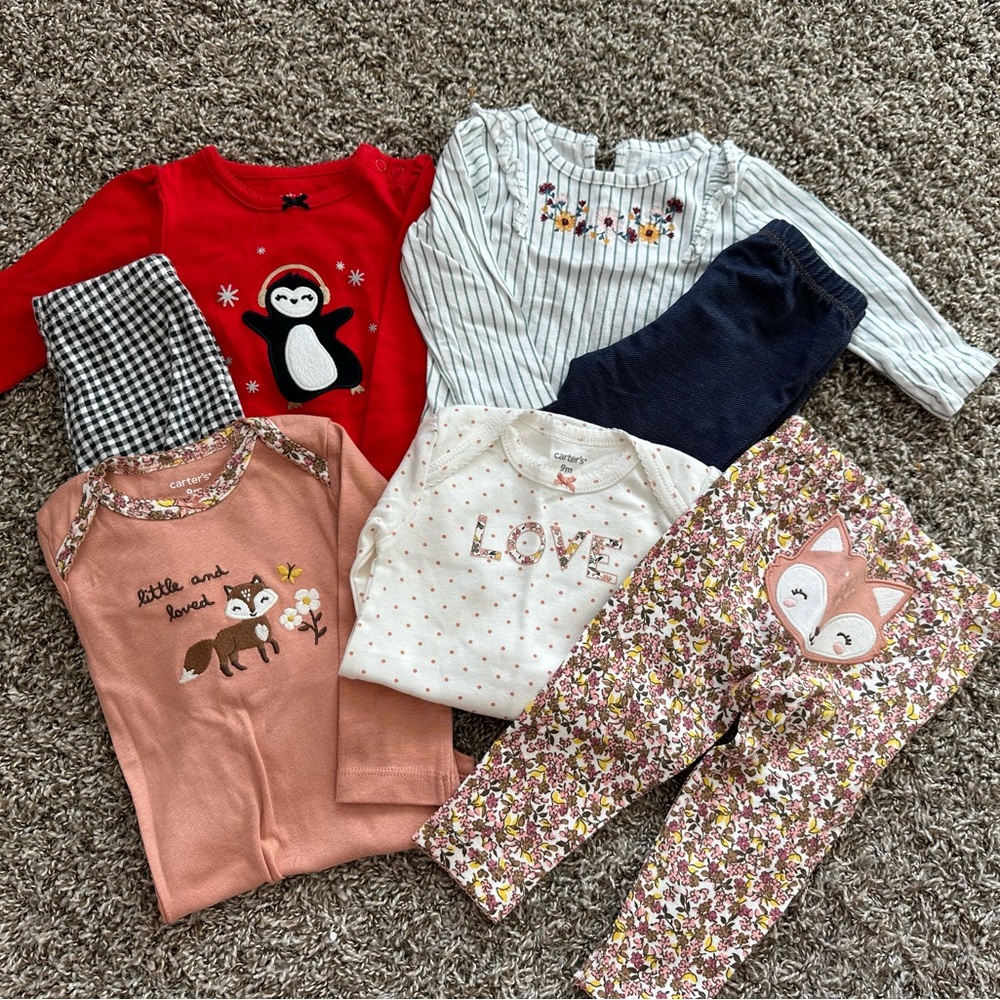 Baby girls 9M bundle, long sleeve